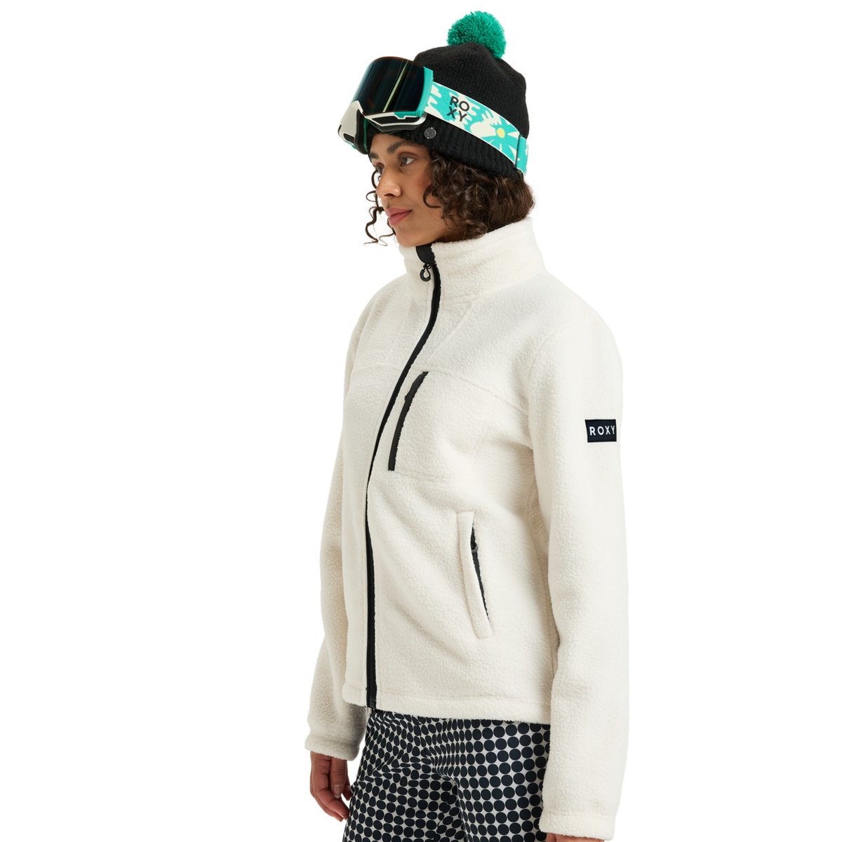 Couche intermédiaire technique ALABAMA FULL ZIP SOLID. blanc whisper white, ROXY