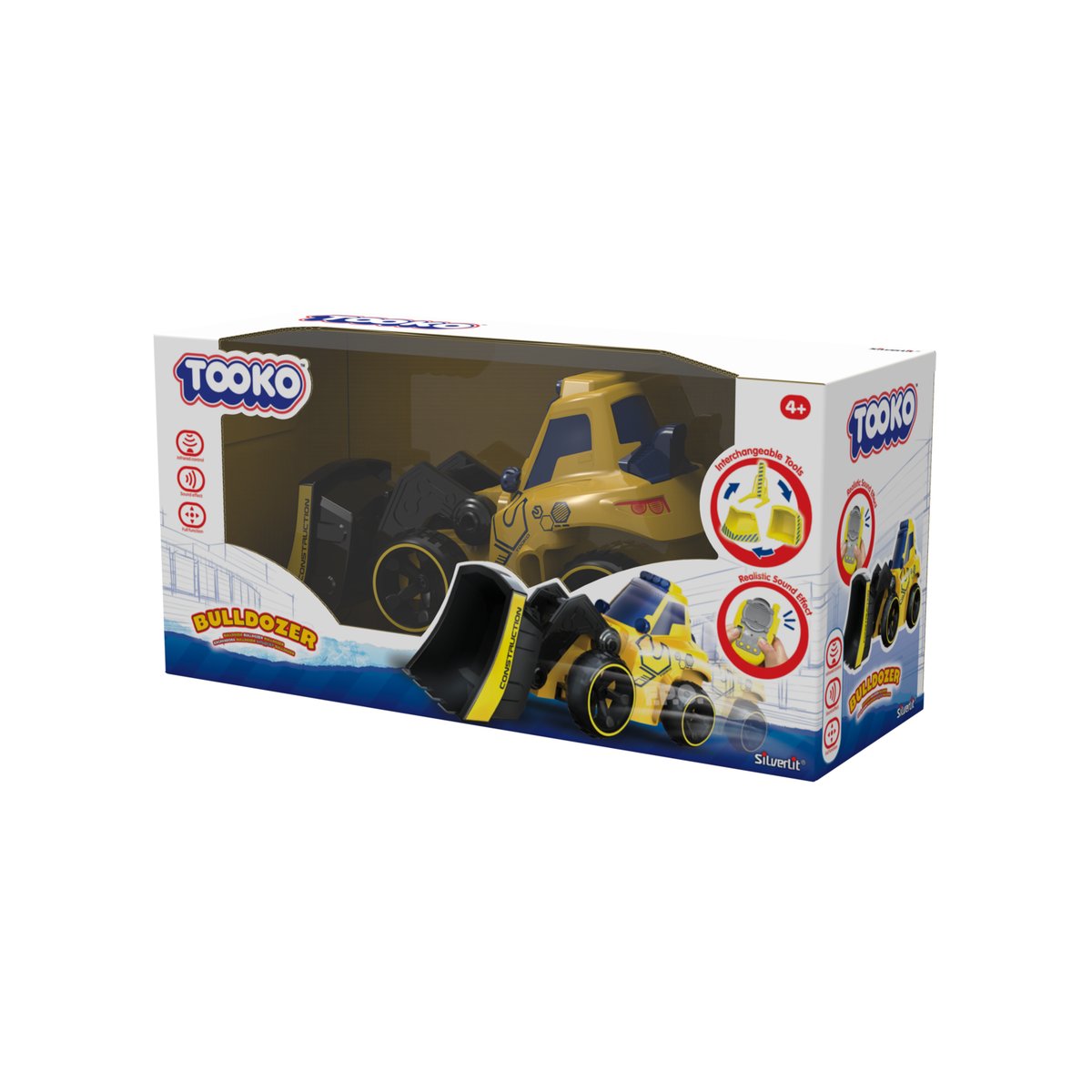 Tooko - bulldozer 3 en 1 télécommandé jaune, SILVERLIT
