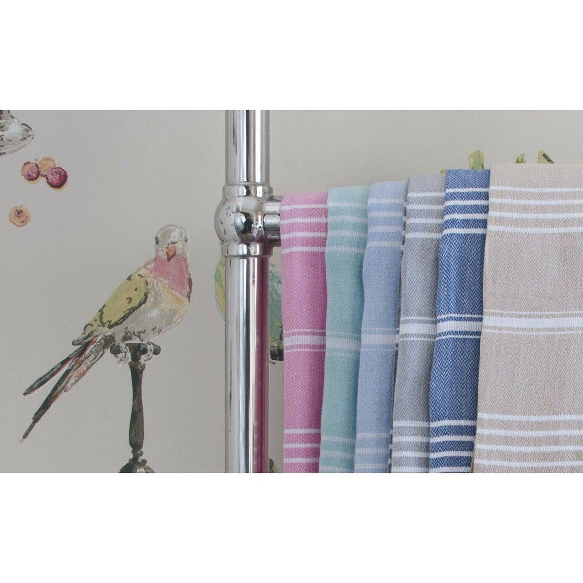 Fouta coton MYKONOS bleu grec, FEBRONIE