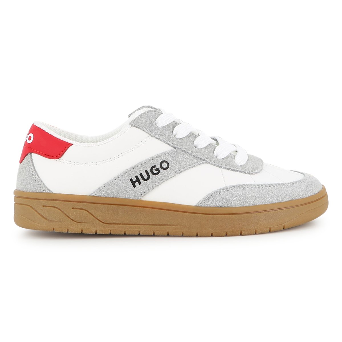 Baskets basse à lacets blanc, HUGO KIDSWEAR