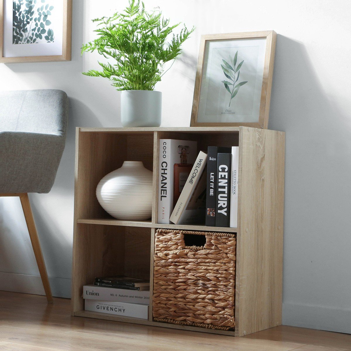Meuble 4 Cases H61,5 cm - COMPO chêne, CALICOSY