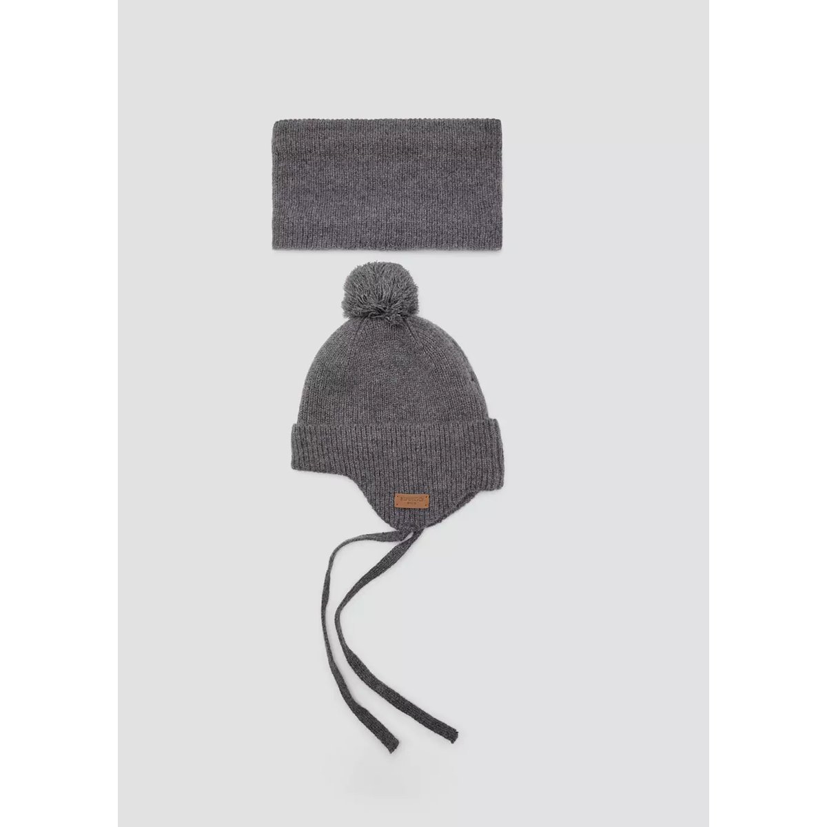 Bonnet pompon gris, MANGO BABY