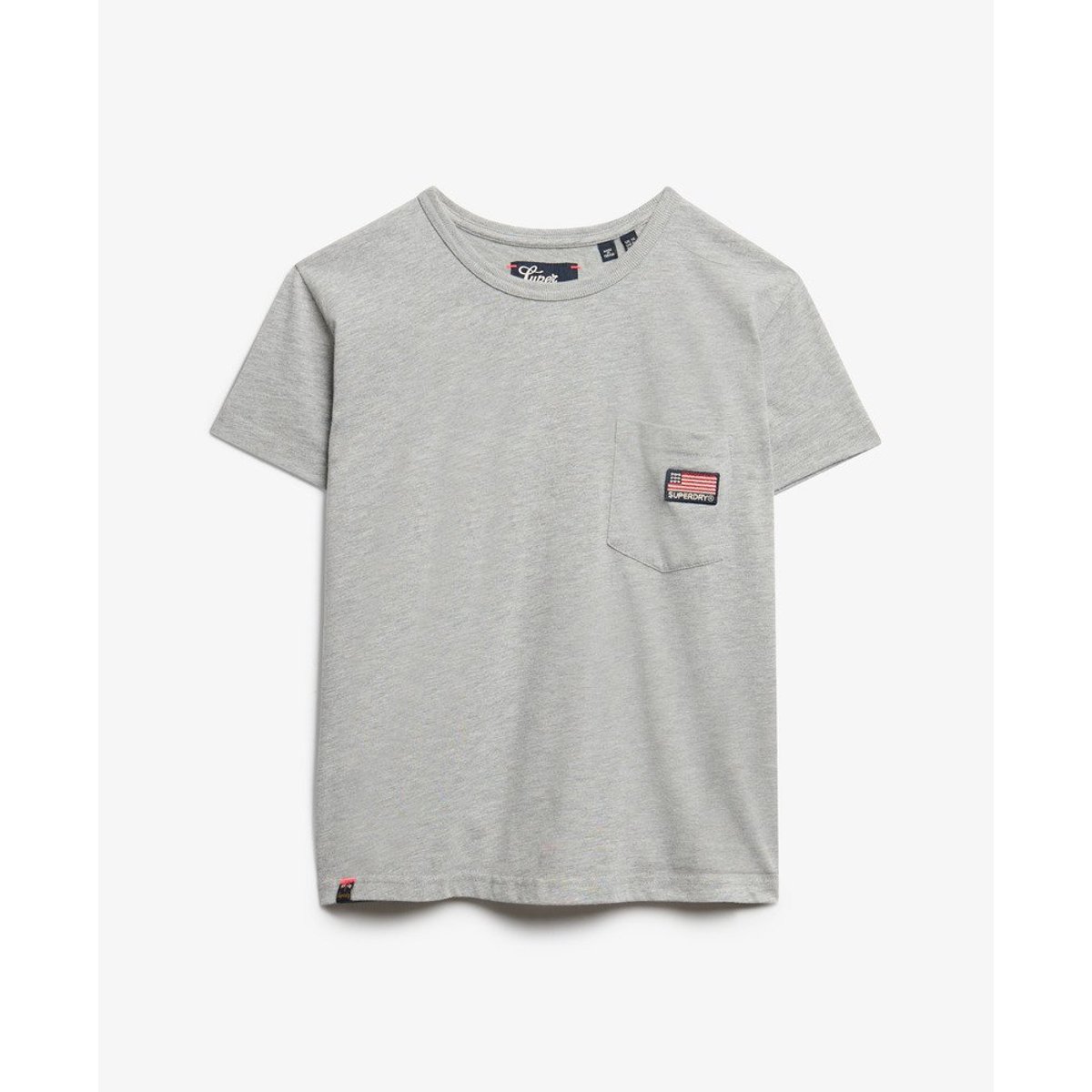 T-shirt à poche Athletic Essential gris chiné, SUPERDRY