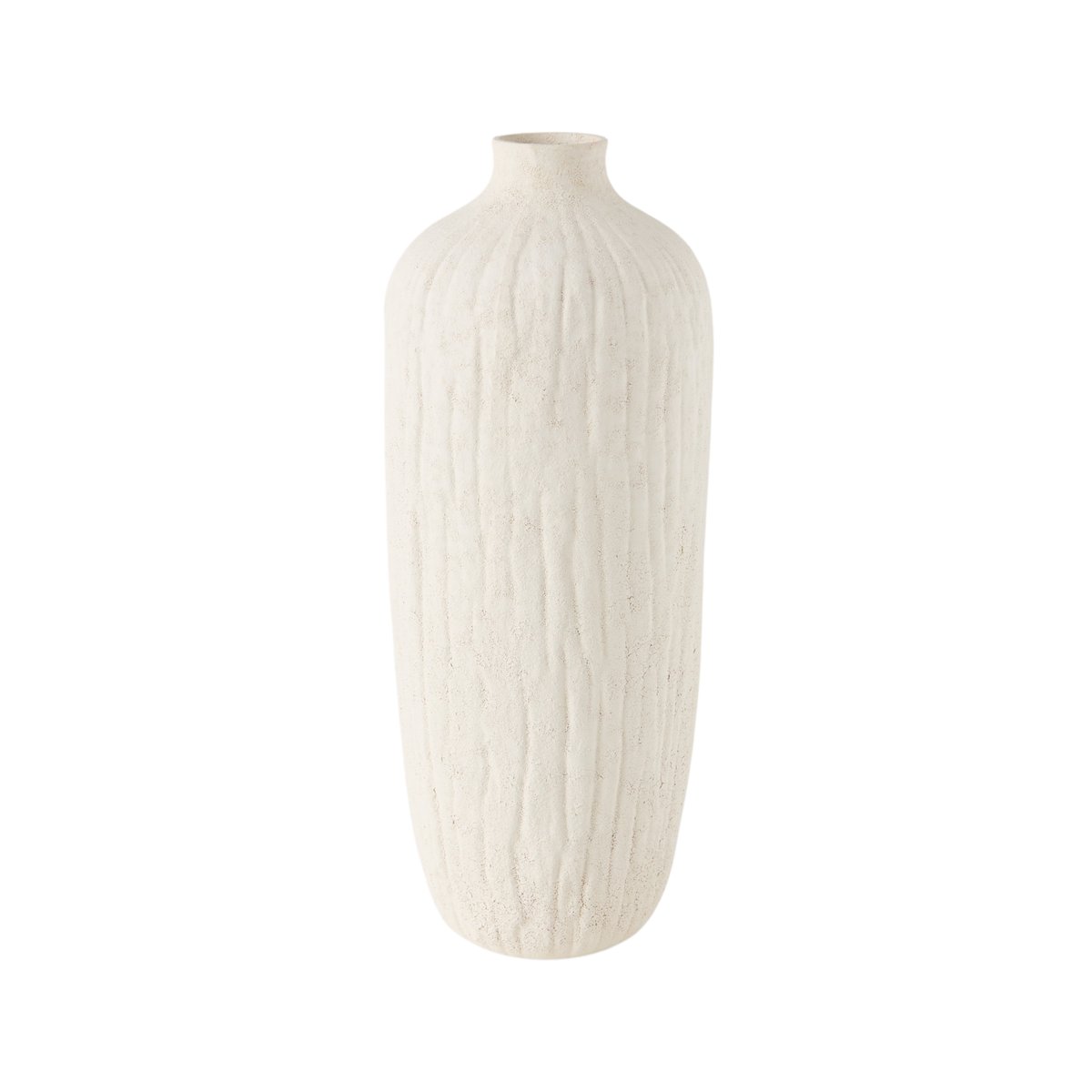 Grand vase céramique déco texturé blanc 36 cm - SIMEON blanc, CAMIF