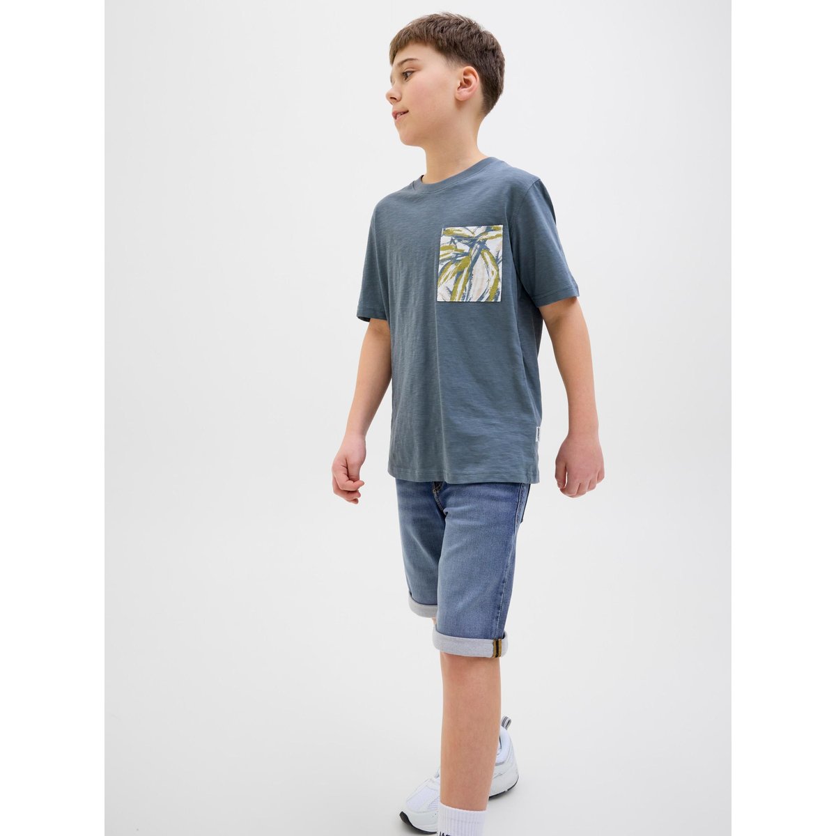 Short bleue - blue denim 1, JACK & JONES JUNIOR