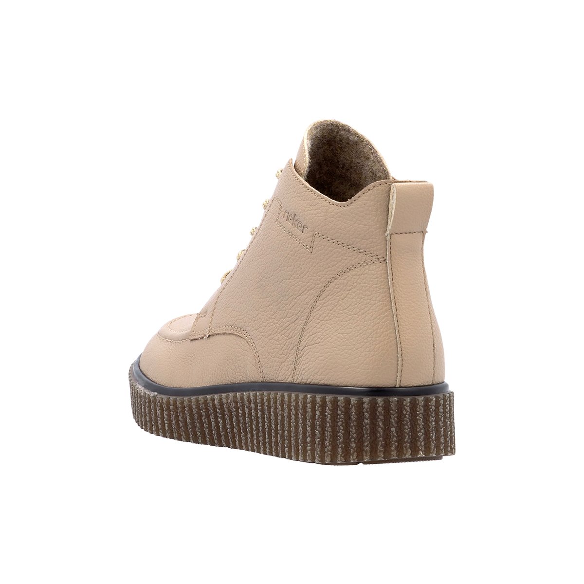 Basket Montante Cuir beige, RIEKER
