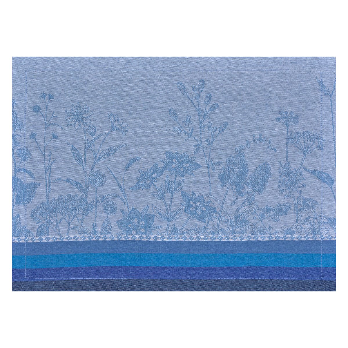 Set de table en Lin, INSTANT BUCOLIQUE bleuet, LE JACQUARD FRANCAIS