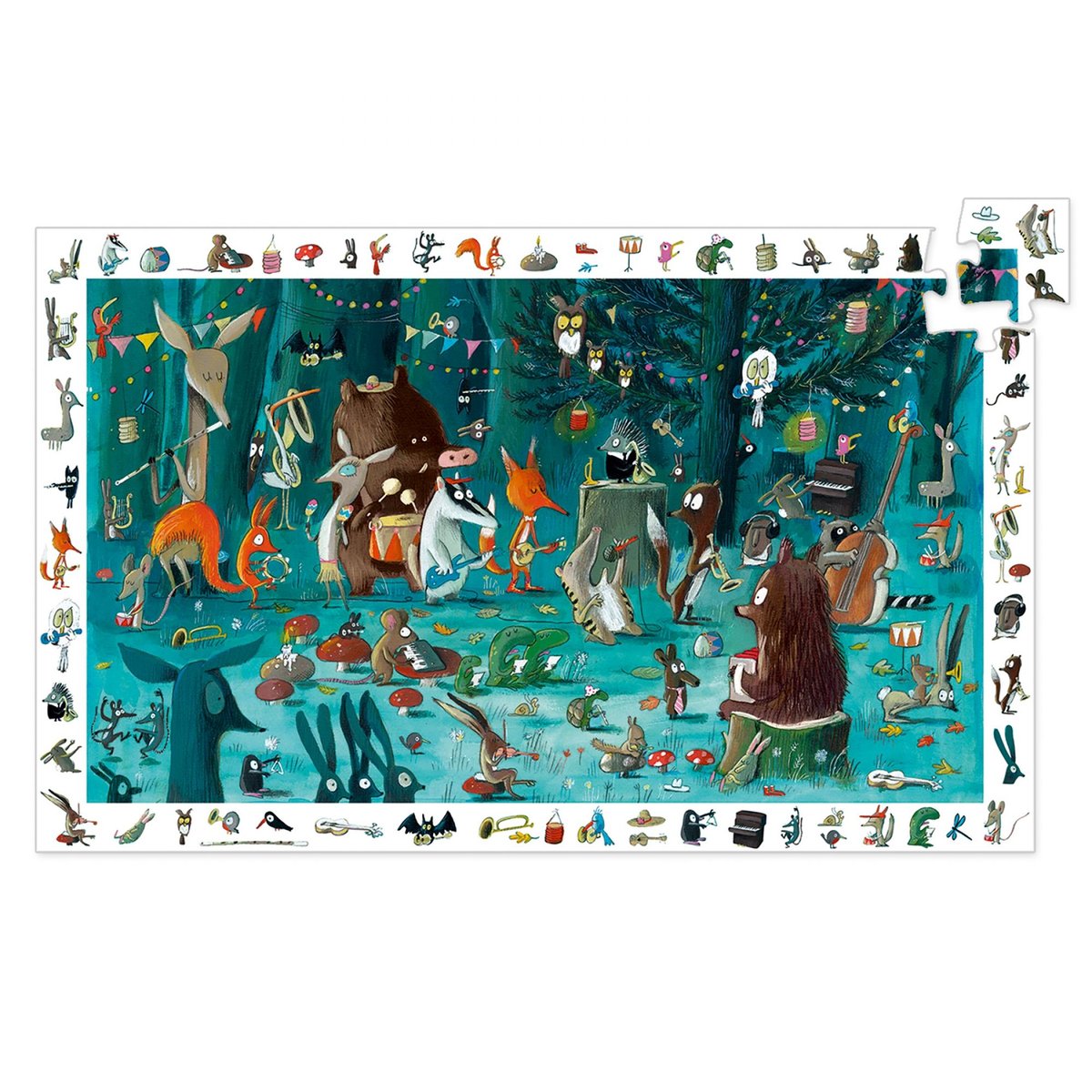 Puzzle d'observation L'orchestre 35 pièces multicolore, DJECO