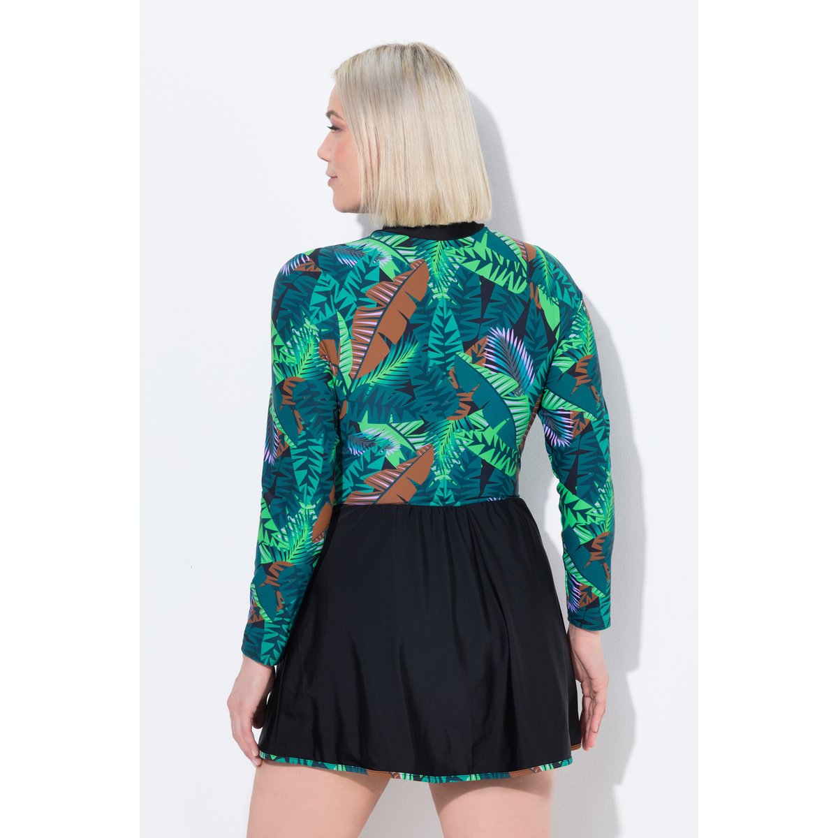 Robe de bain à bonnets souples. noir, ULLA POPKEN