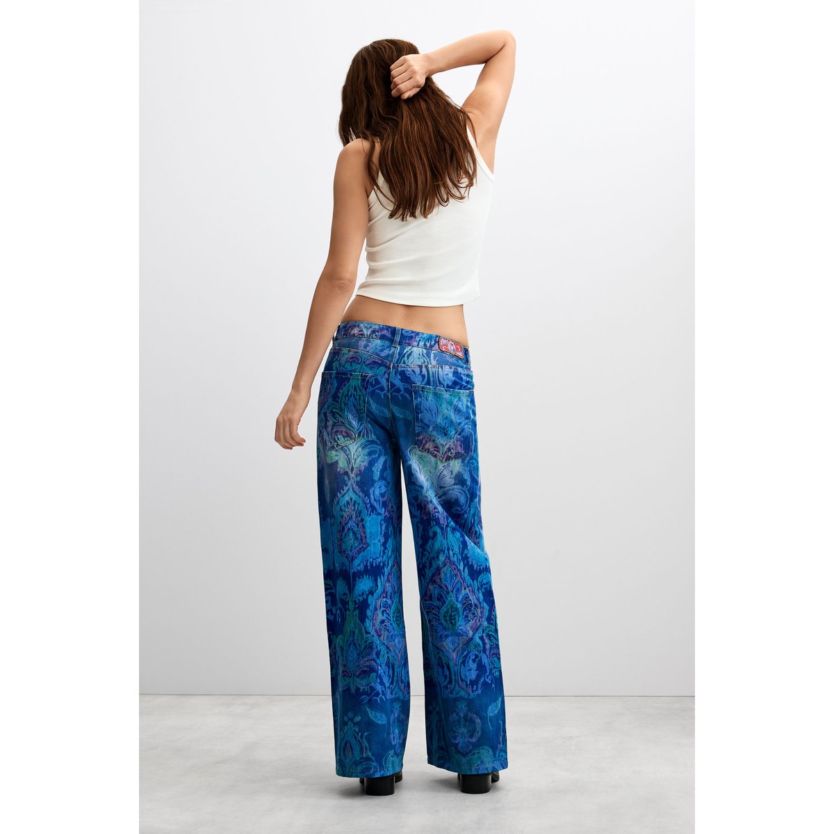 Jean large coupe wide leg bleu clair, DESIGUAL