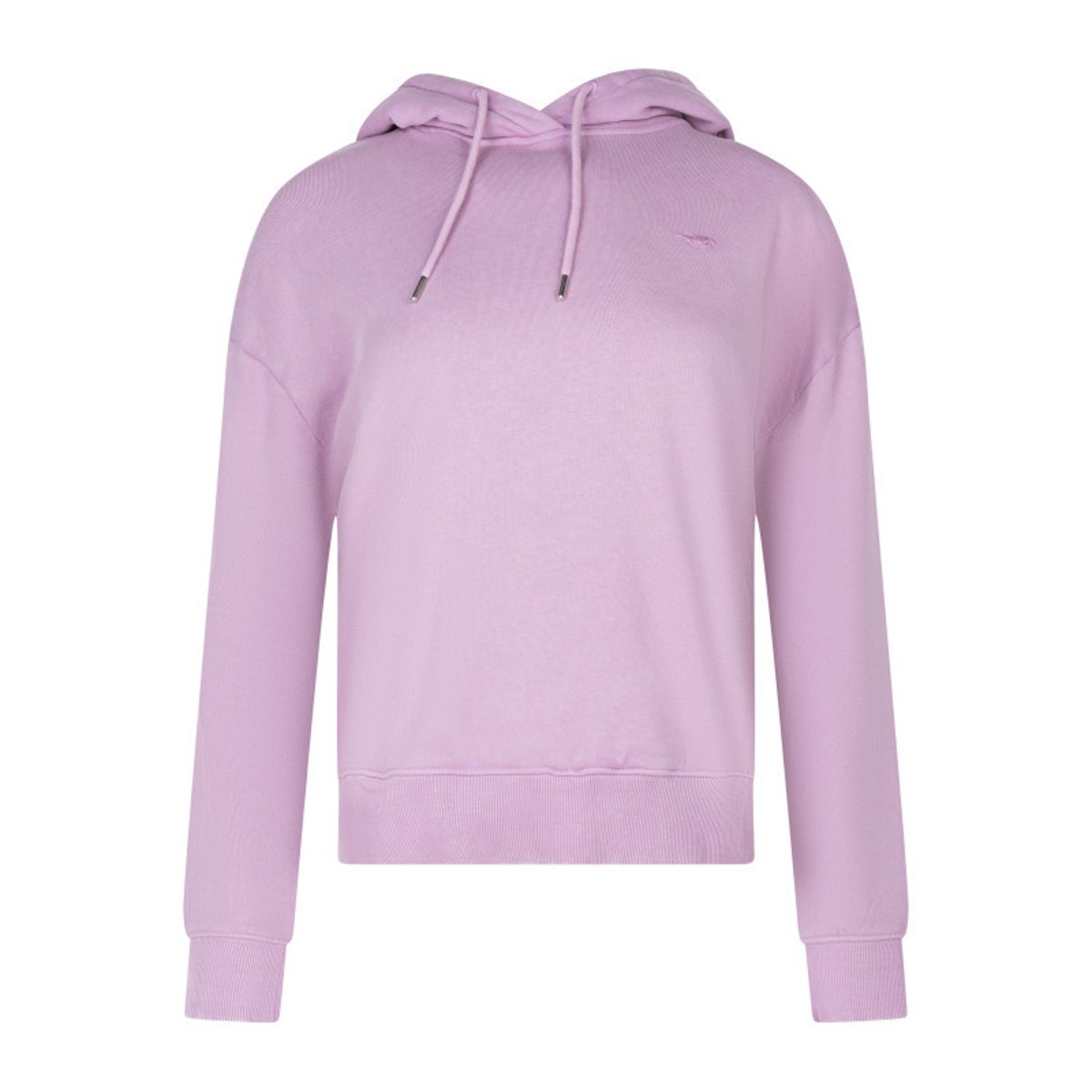 Sweat en coton mauve uni avec une coupe droite et un col à capuche mauve, MUSTANG