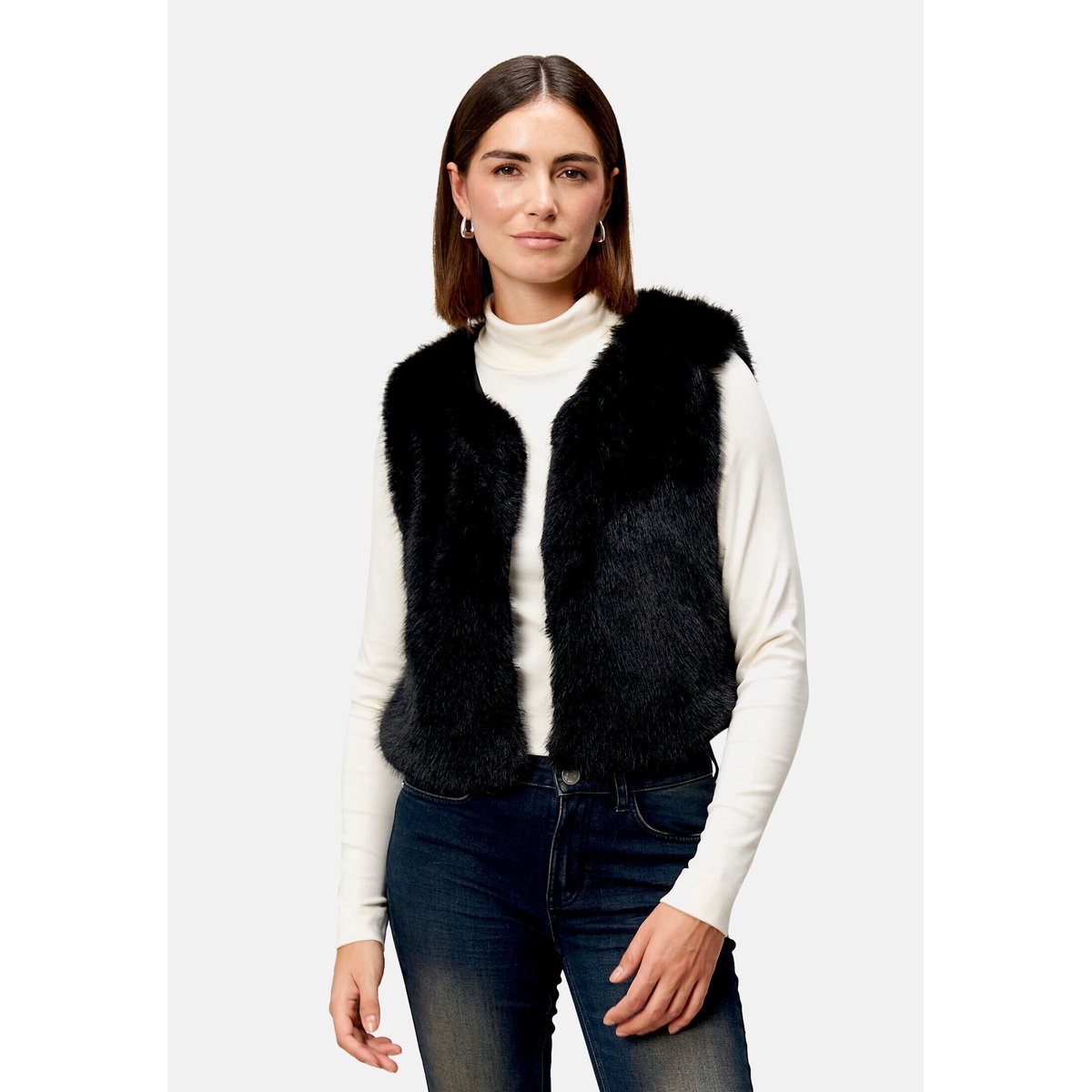 Gilet imitation fourrure black beauty, ZERO