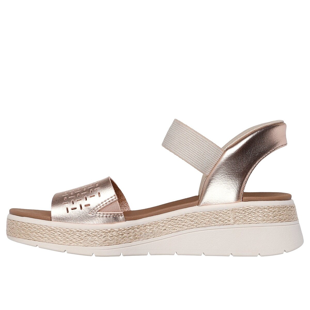 Sandali Slip-Ins: Bobs Sun Ray -Step Aside beige/dorato, SKECHERS
