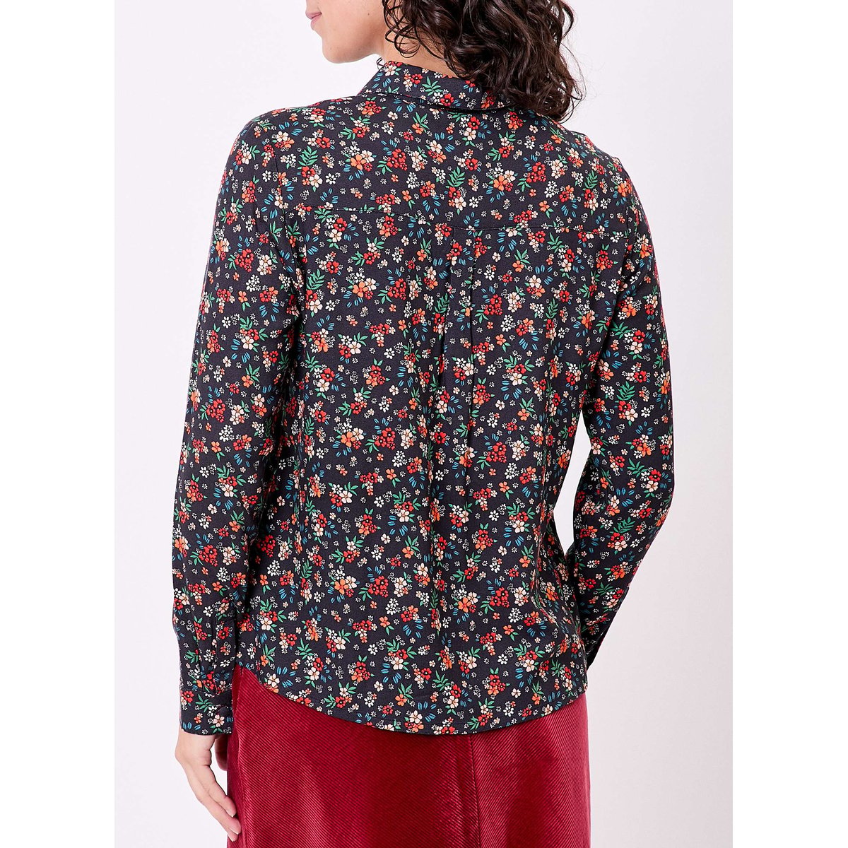 Chemisier imprimé droit fluide MARGE noir multi, PRINCESSE NOMADE