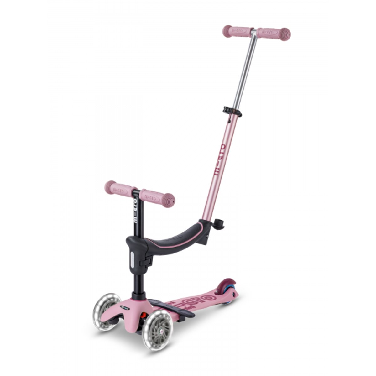 Micro Mini2Grow 2.0 LED -  Poudré rose, MICRO MOBILITY