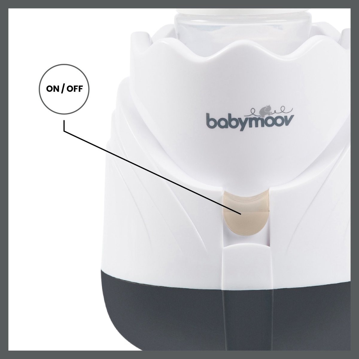 Chauffe biberon tulipe maison bain marie blanc, BABYMOOV