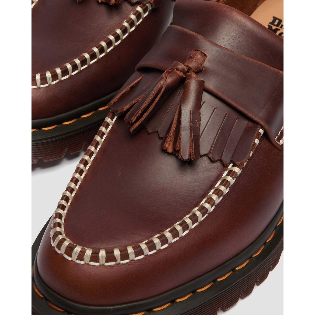 Mocassins Adrian Ben Tassel en cuir Orleans marron, DR. MARTENS