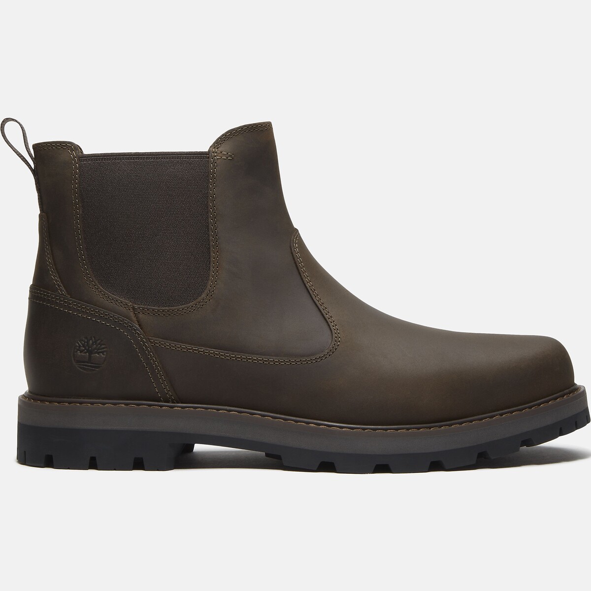 Stivaletti in pelle BRITTON ROAD MID CHELSEA kaki scuro, TIMBERLAND