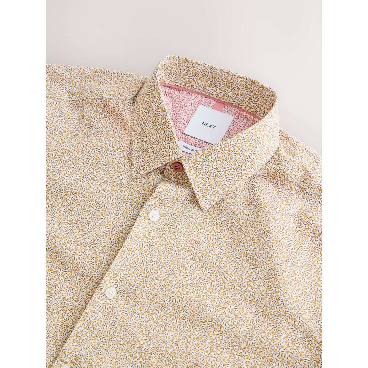 Chemise à manches longues petits motifs floraux jaunes, NEXT