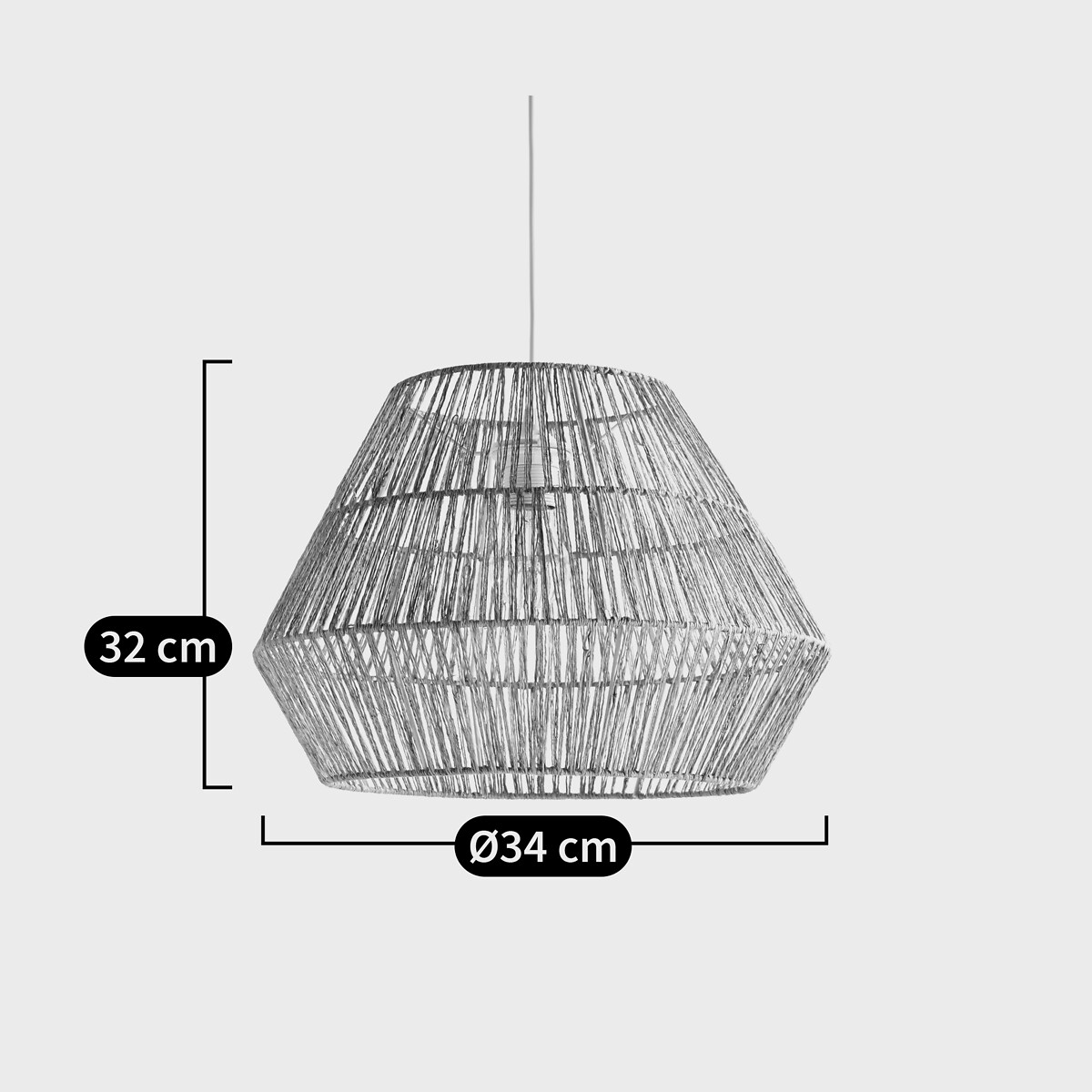 Suspension Ø34 cm, Yaku naturel, LA REDOUTE INTERIEURS