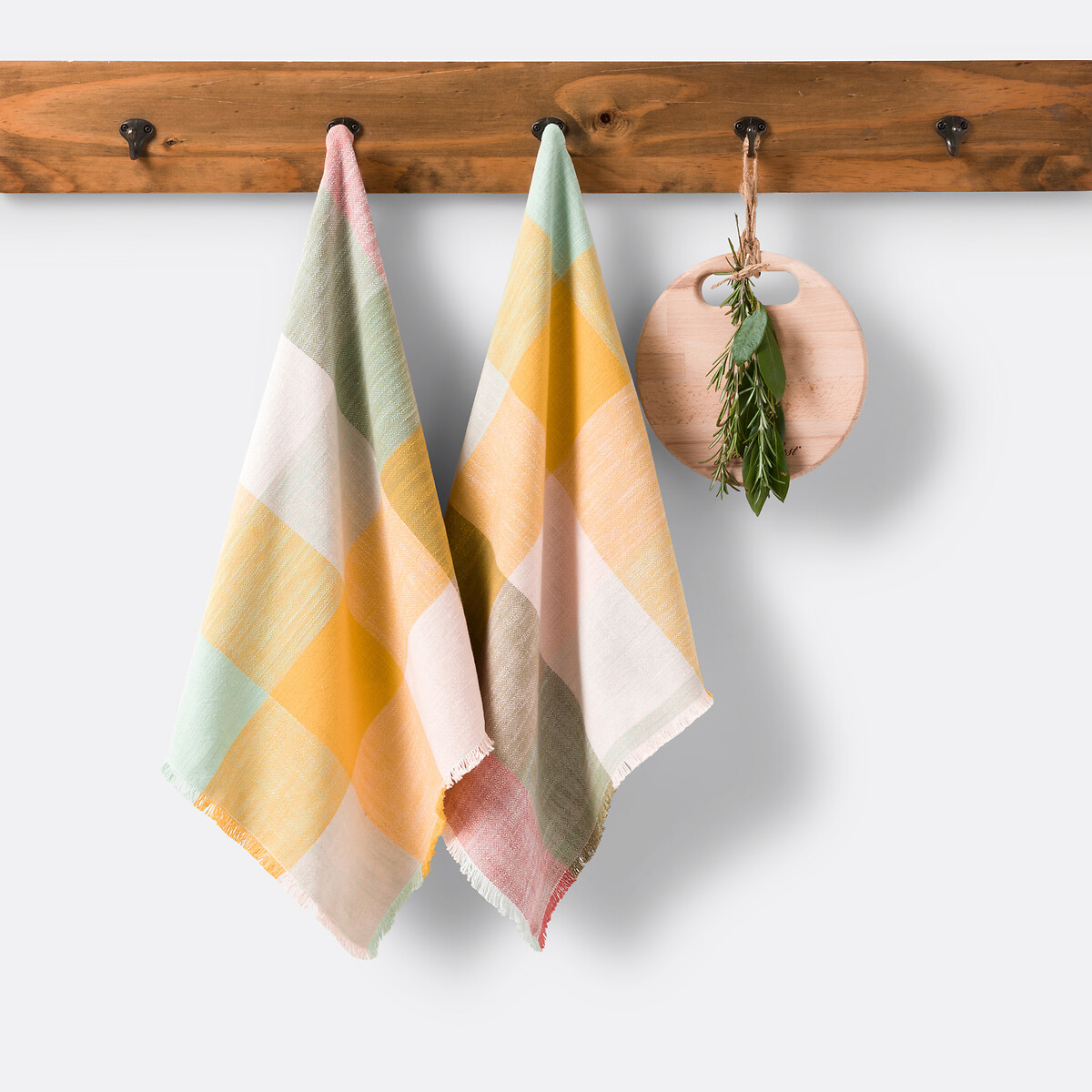 Lote de 2 paños de cocina de algodón teñido, Formia multicolor, LA REDOUTE INTERIEURS