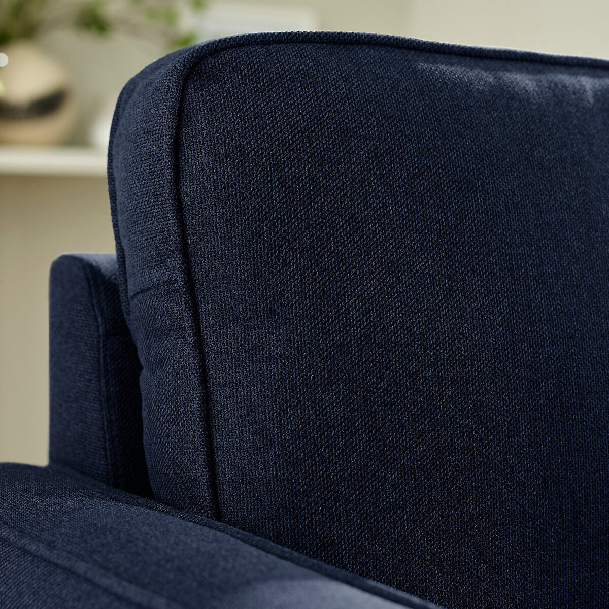 Henny Chenille Upholstered 3-Seater Sofa deep blue, SO'HOME