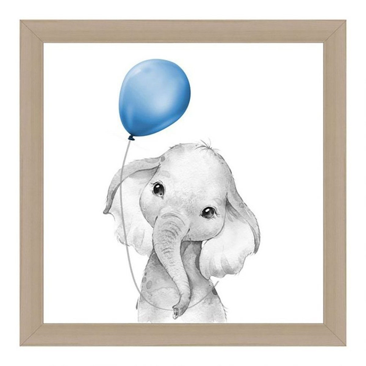 Lot de 3 tableaux toile Balloons 30x30 blanc, DECORATIE