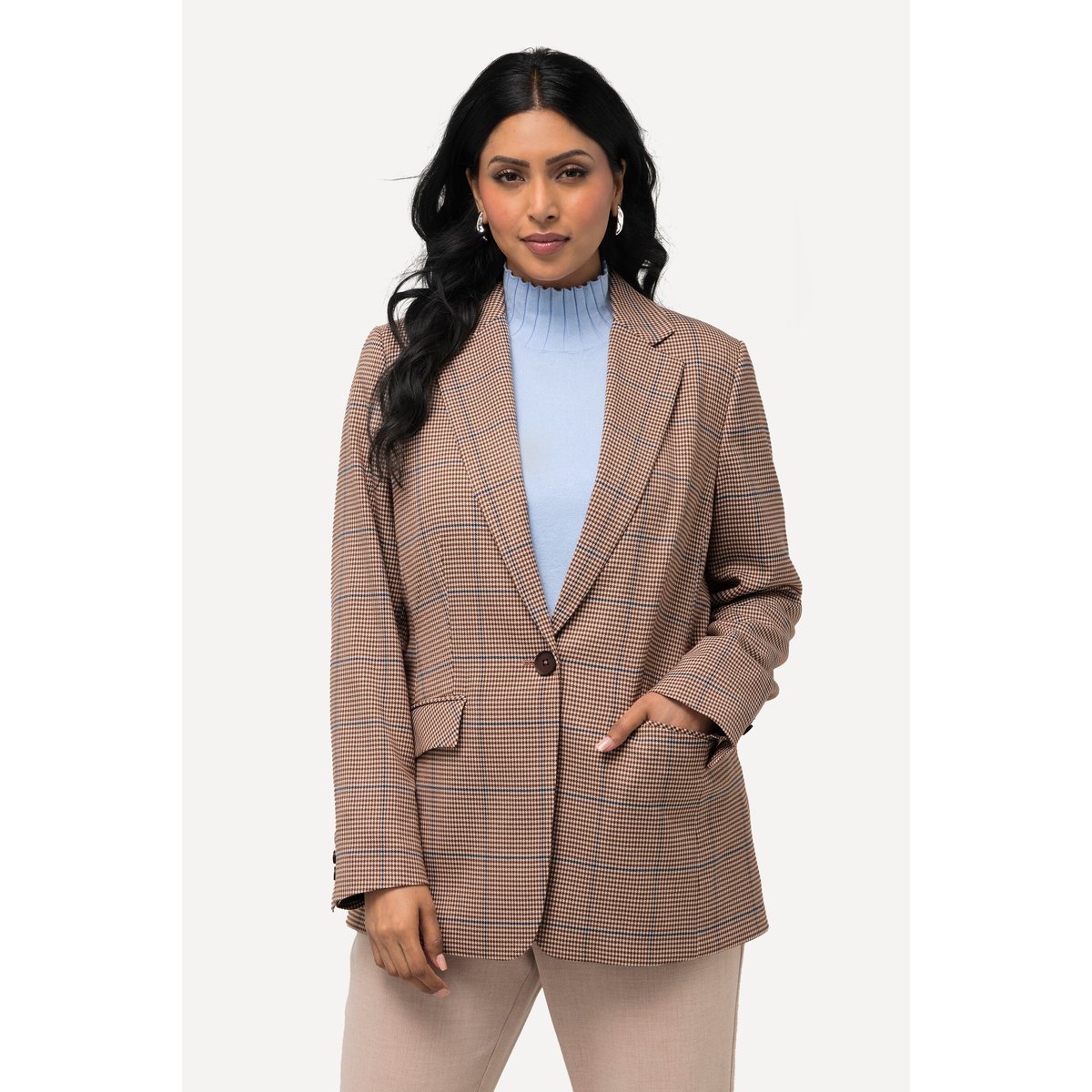 Blazer avec col à revers sable de cognac, ULLA POPKEN