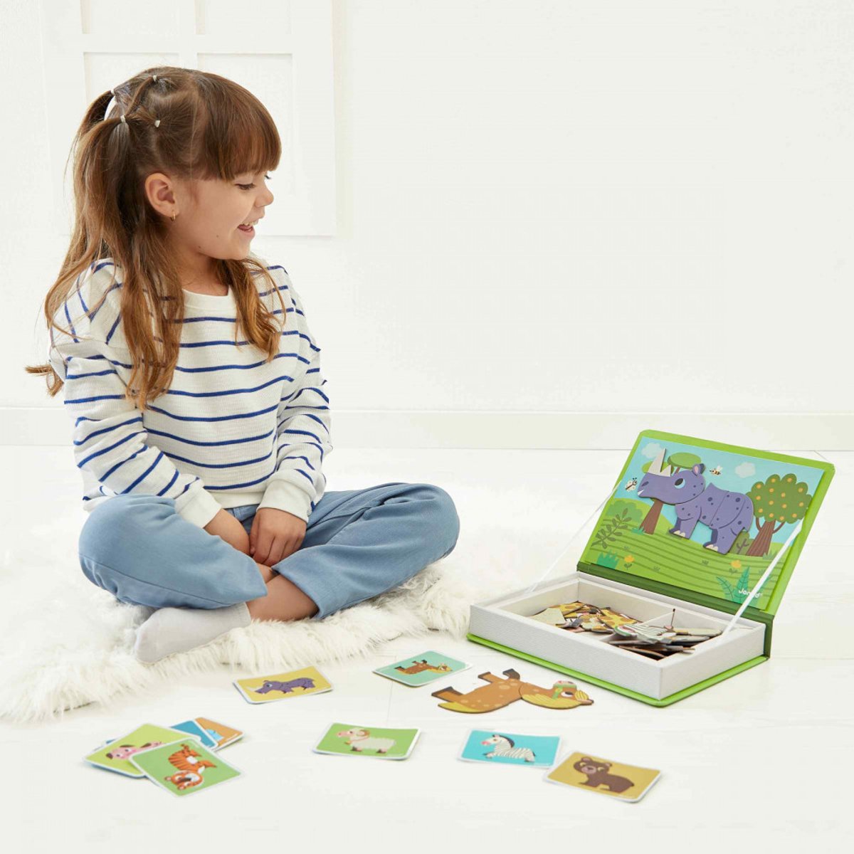 Jeu magnétique Magneti'Book Animaux vert, JANOD