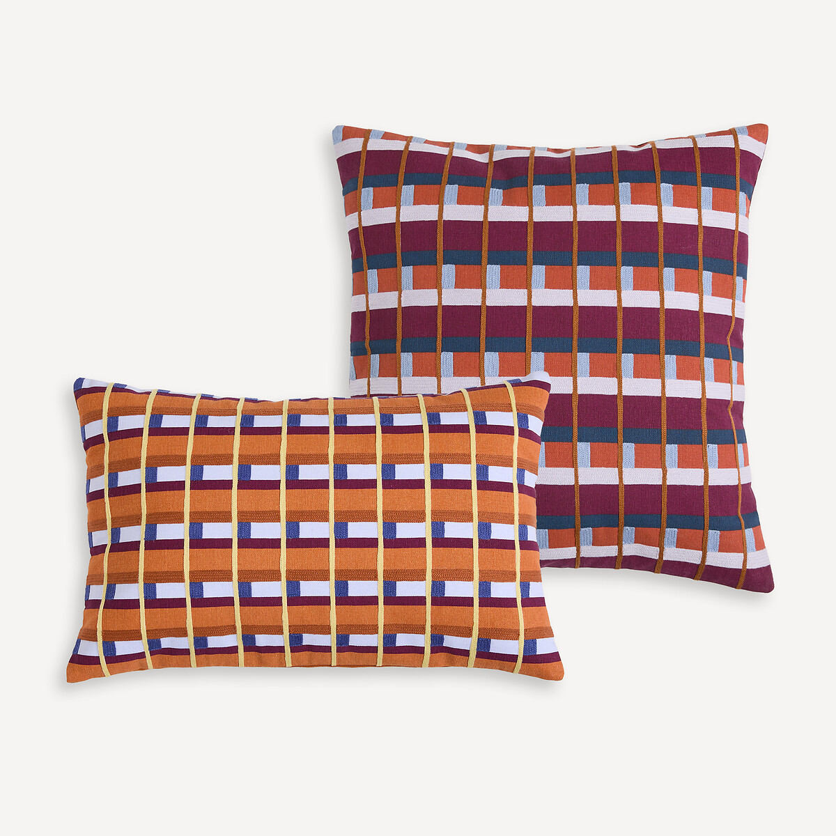 Fodera per cuscino, in cotone, rettangolare, WILLIS multicolore, LA REDOUTE INTERIEURS