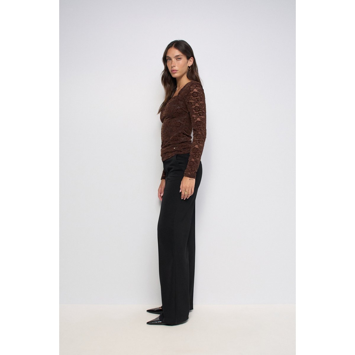 TOP EN DENTELLE marron, SALSA JEANS