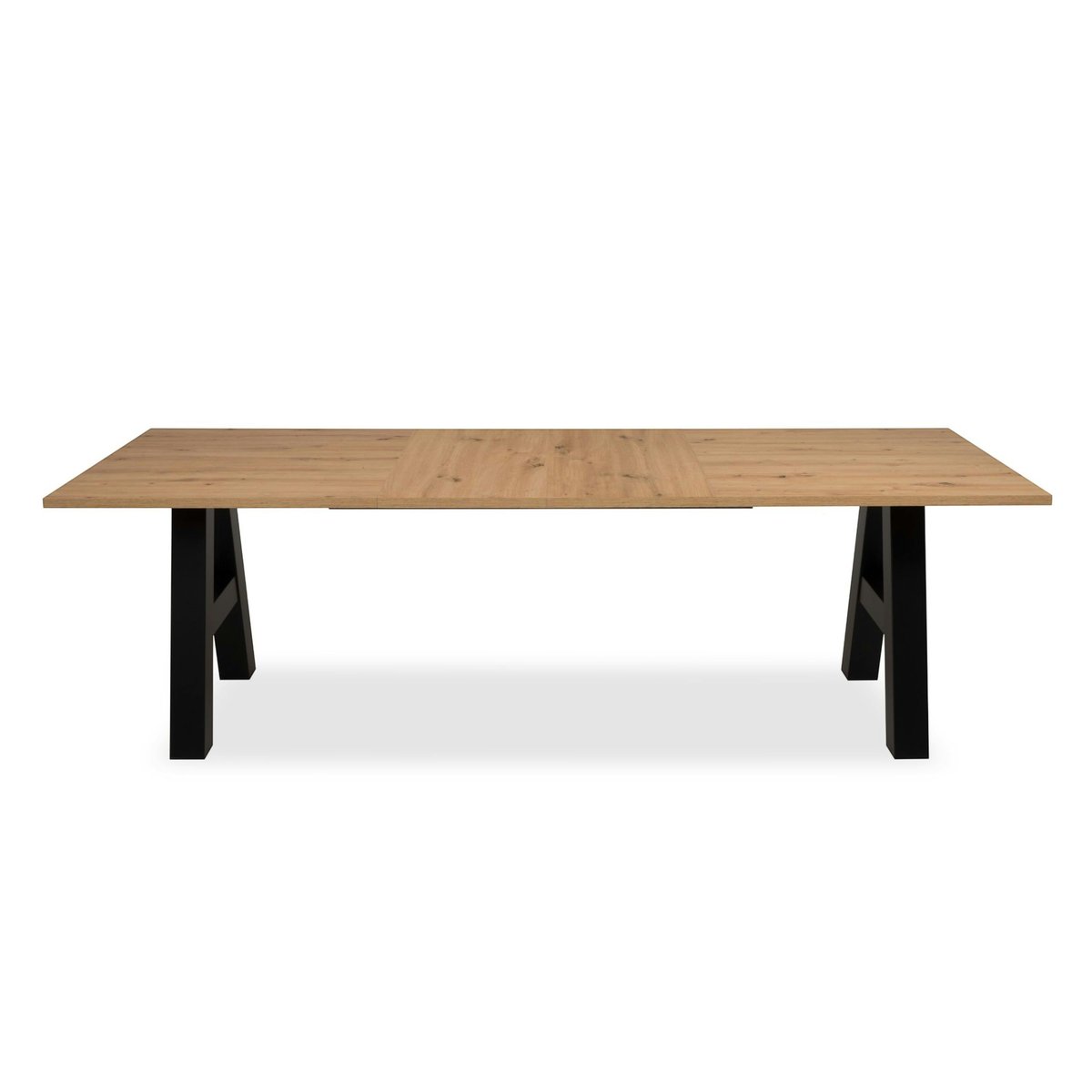 Table extensible effet bois pieds tréteaux 157-234 cm ALVA noir, PIER IMPORT