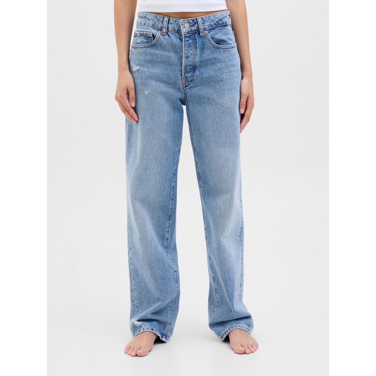 Jean À Coupe Ample medium blue denim, JJXX