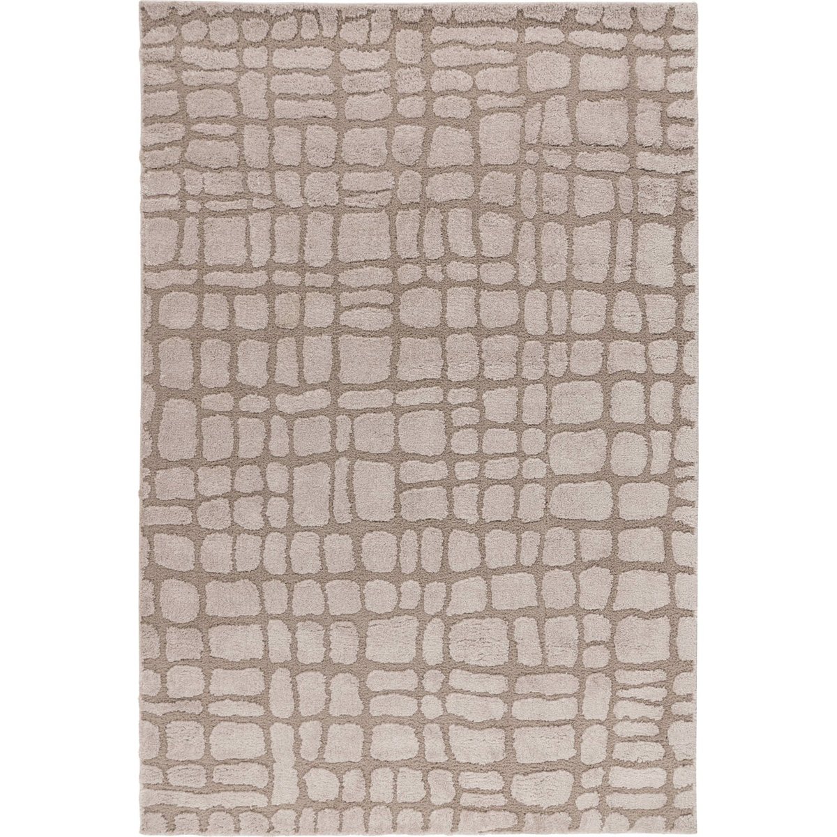 Tapis rectangulaire motif pierres beige sable motif pierre taupe, ARTE ESPINA