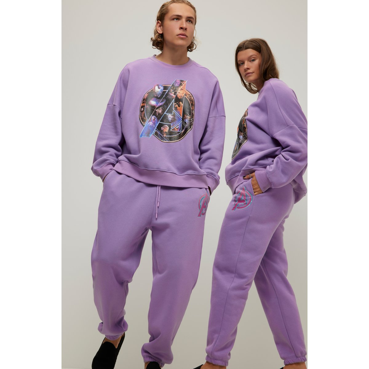 Pantalon de jogging à ceinture élastique lavande, STUDIO UNTOLD