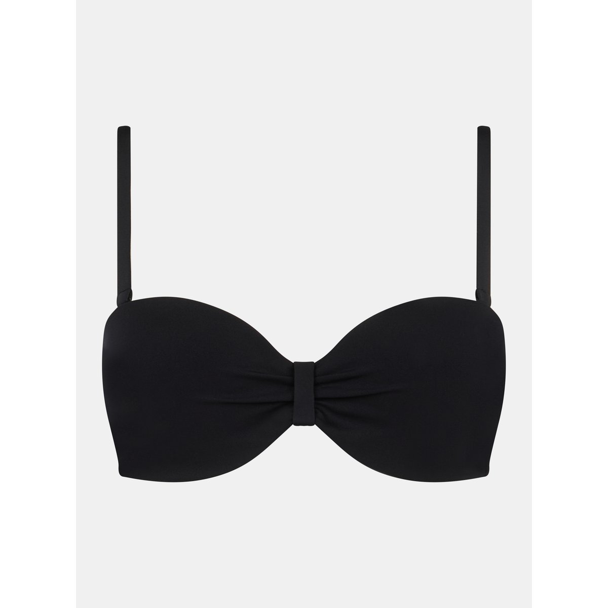Haut de maillot de bain bandeau coques bretelles amovibles ICON noir, CHANTELLE