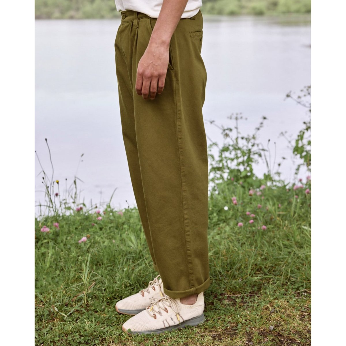 Chino LANDAIS kaki foncé, FAGUO