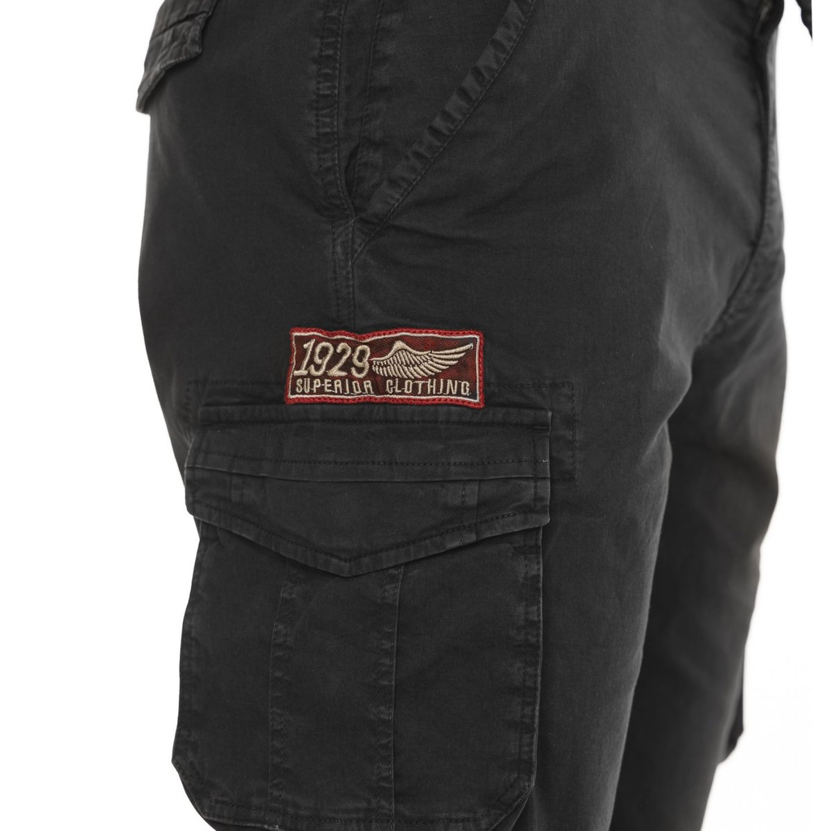 Bermuda en coton PISTON noir, VON DUTCH