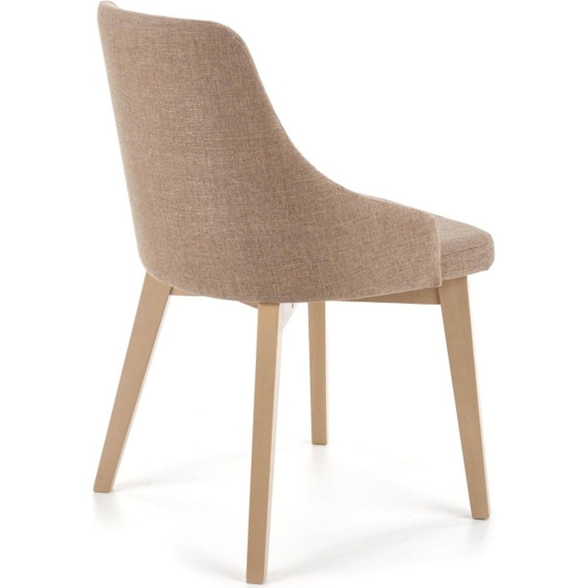Chaise tapissée dossier enveloppant BERLAS beige chiné, RECOLLECTION