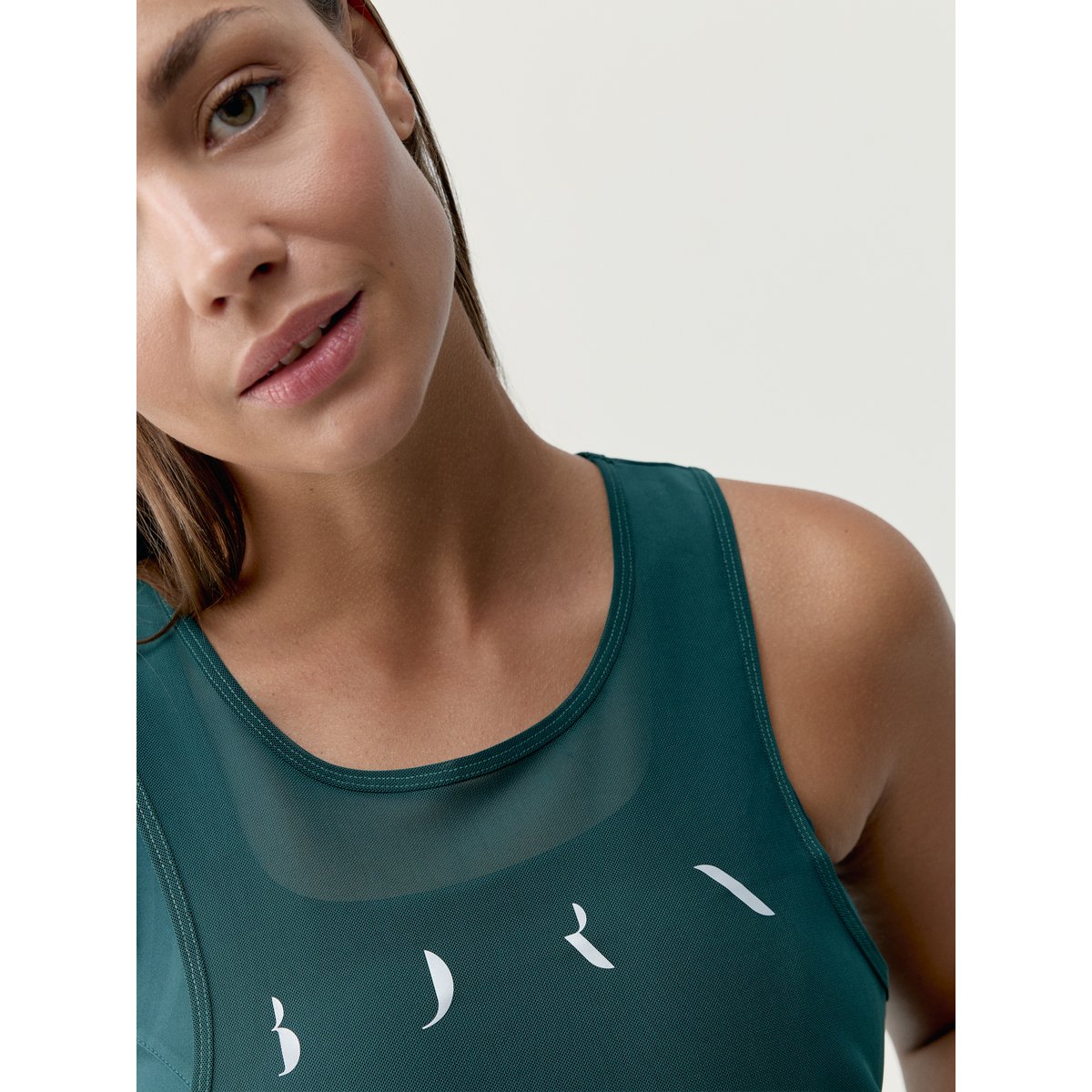 T-shirt de sport femme Bora Sans manches séchage rapide vert forêt, BORN