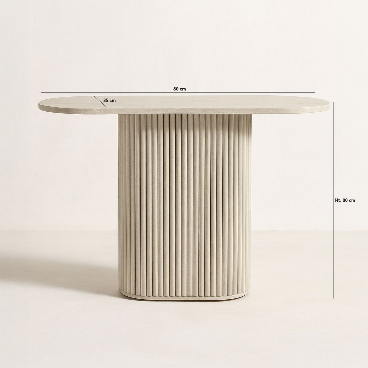 Console effet travertin, INAYA naturel, NOW'S HOME