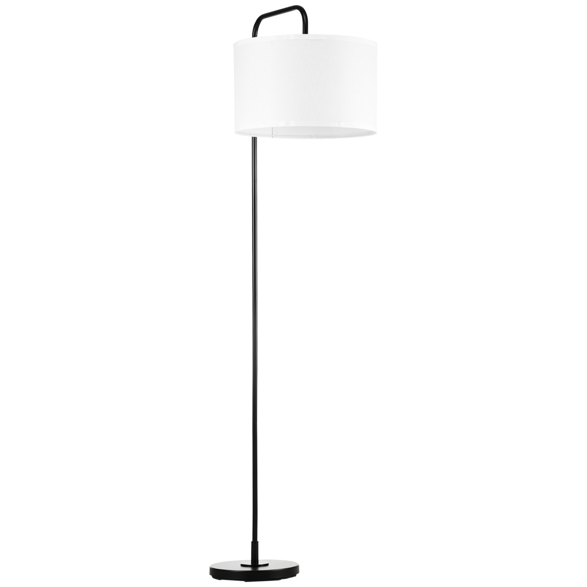 Lampadaire Acier Blanc noir, HOMCOM