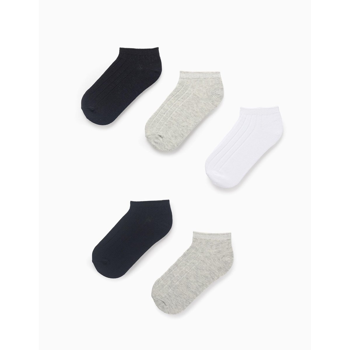 Pack 5 Paires de Socquettes Côtelées multicolore, ZIPPY