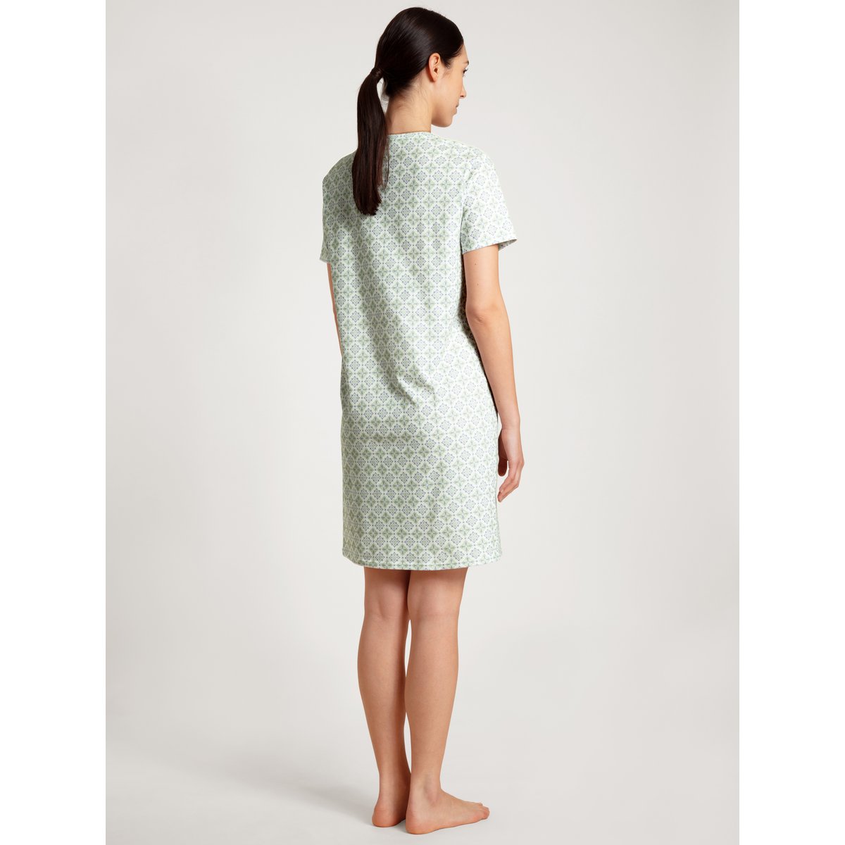 Chemise de nuit manches courtes Coton SPRING NIGHTS pistache clair, CALIDA