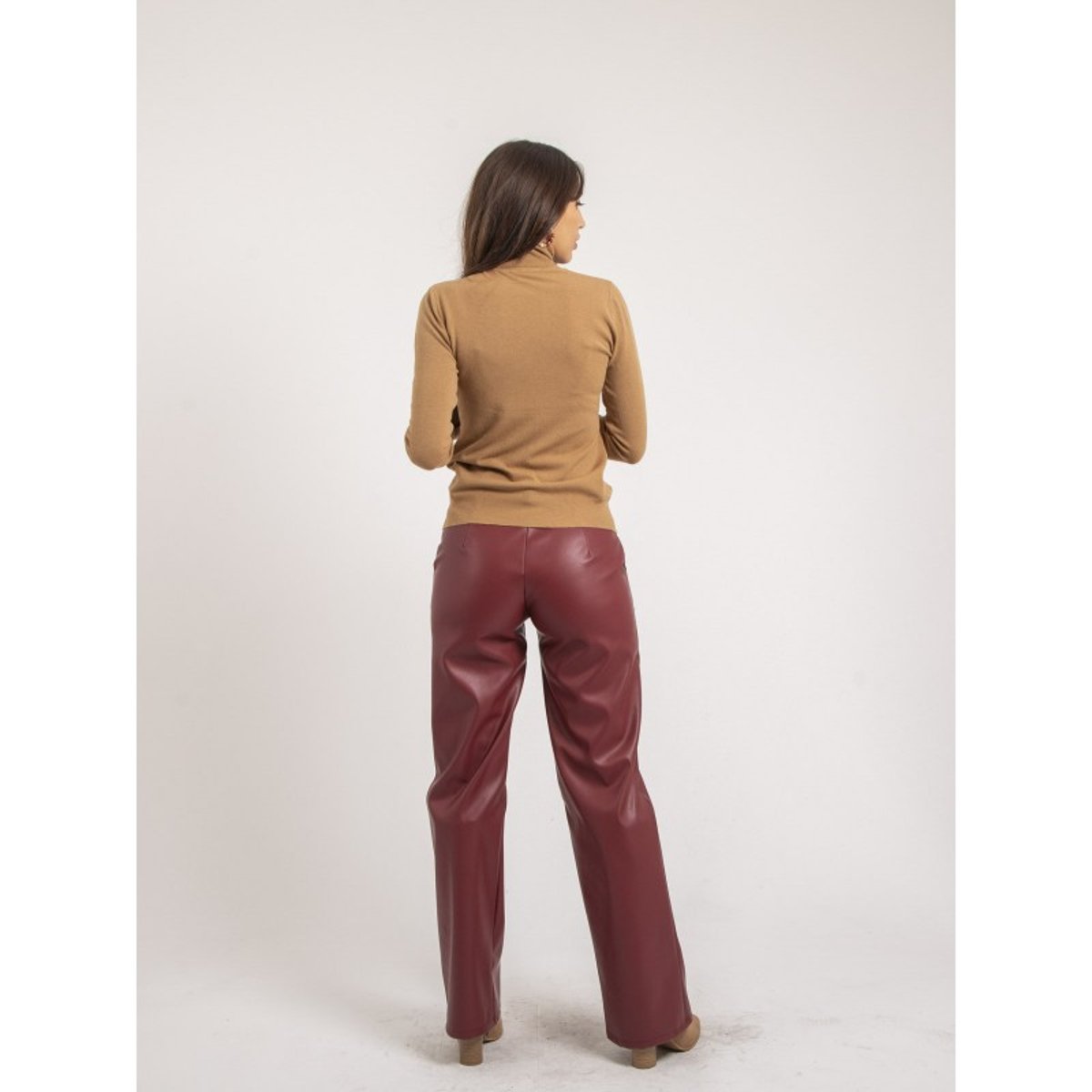 Pull Col Roulé Kobina beige, DONA LISA