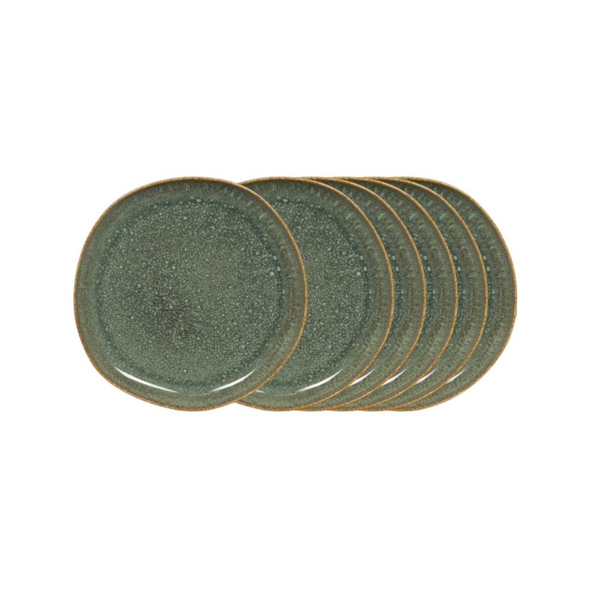 Assiette à dessert Silva 21 cm (lot de 6) - SILVA vert, TABLE PASSION