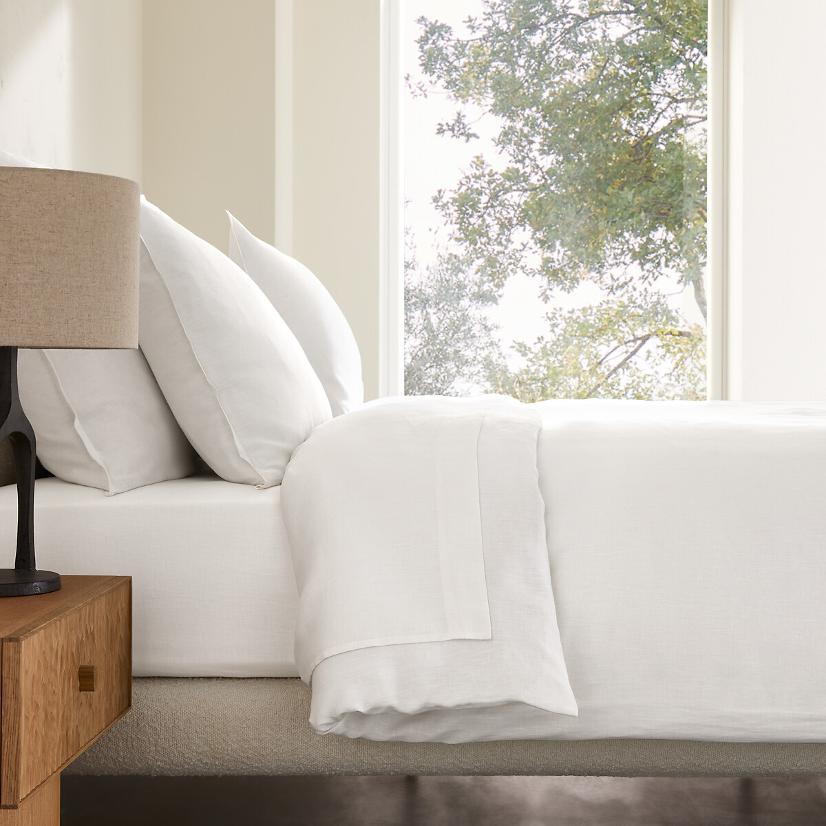Elina Washed Linen Duvet Cover white, AM.PM