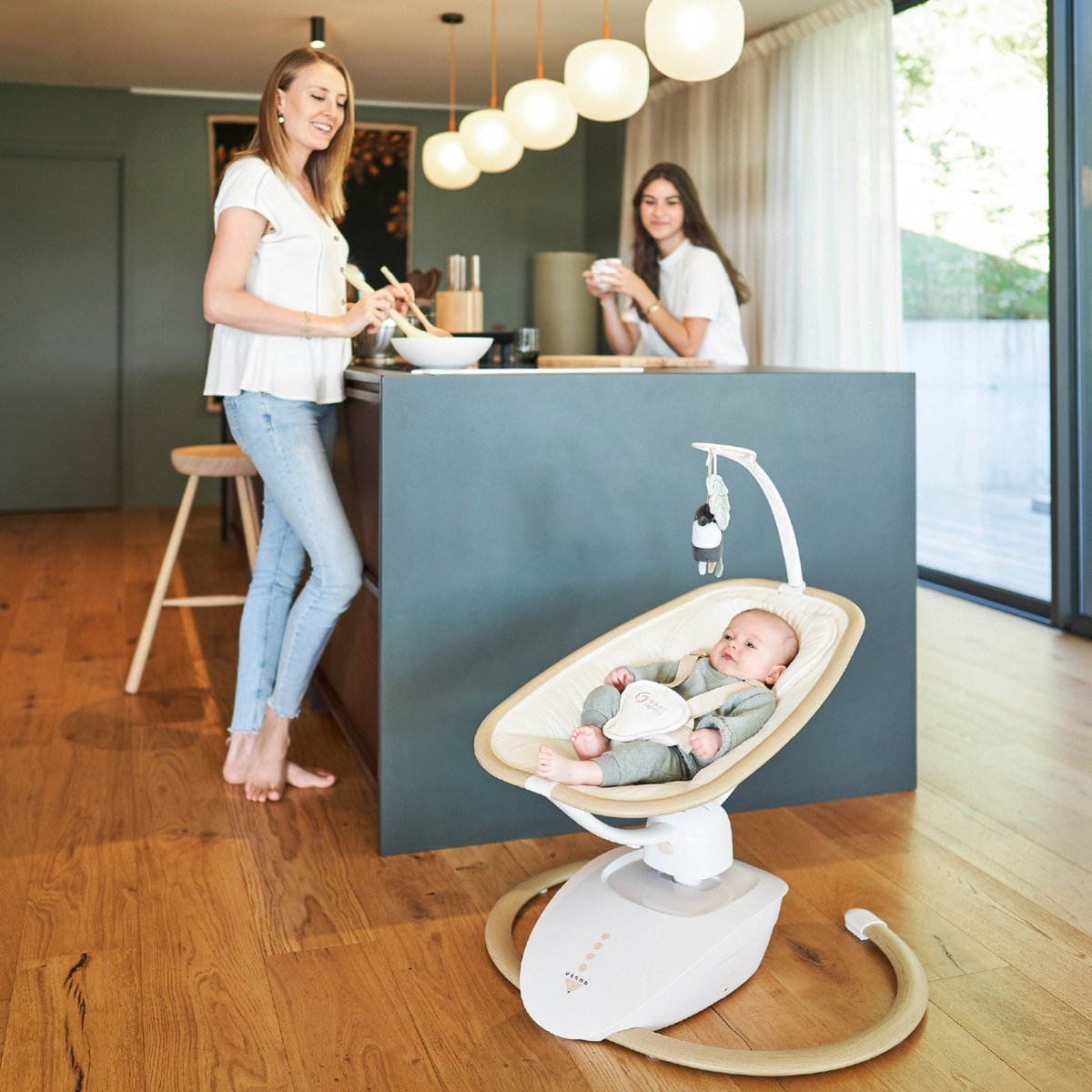 Balancelle bébé électrique Swoon Hoop blanc, BABYMOOV