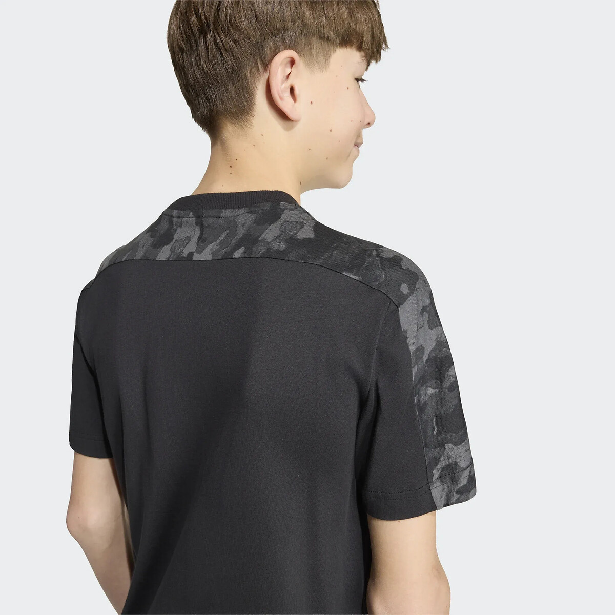 T-shirt manches courtes, imprimé camouflage noir, adidas Performance