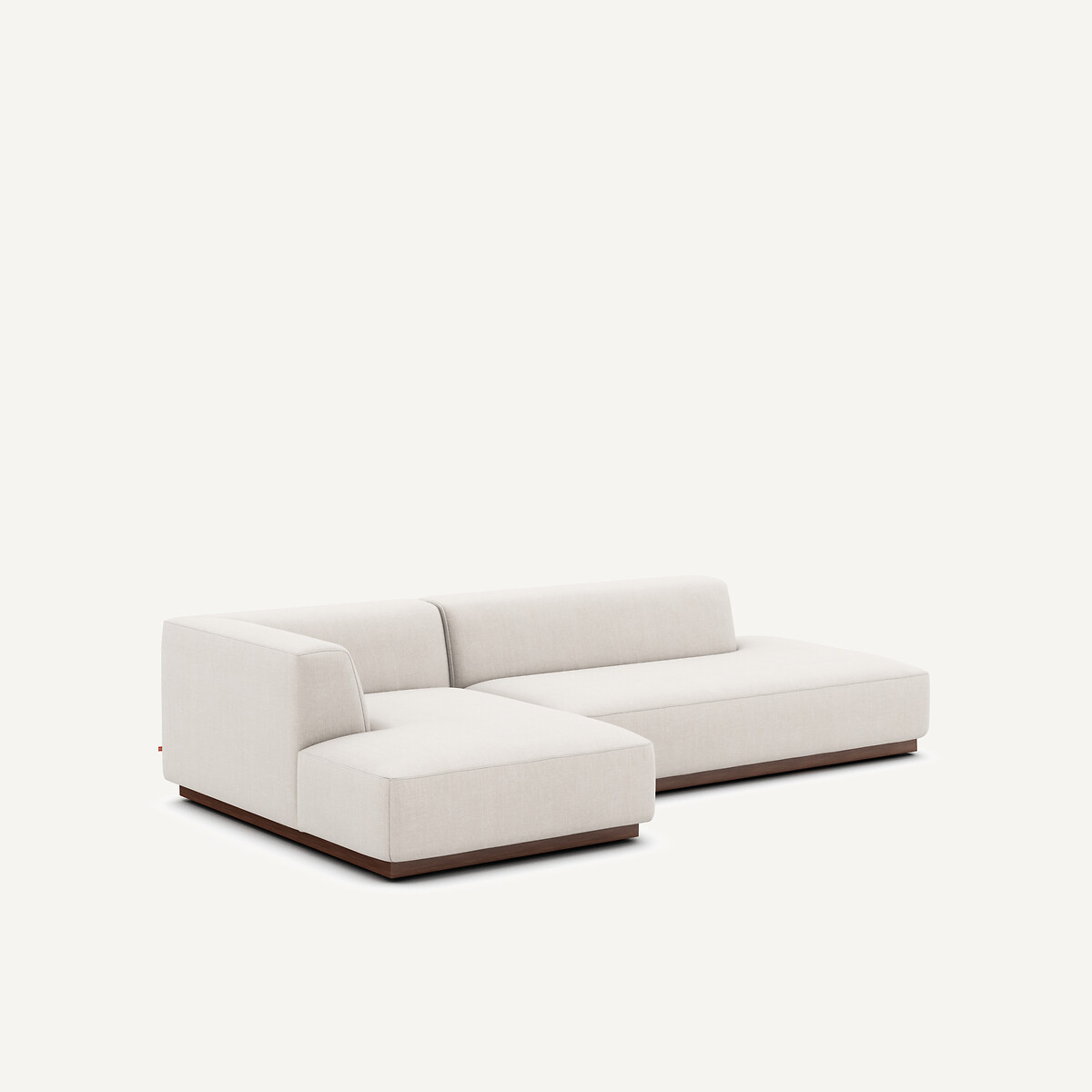 Canapé d'angle gauche XL, en coton et lin, JACOPO beige, AM.PM